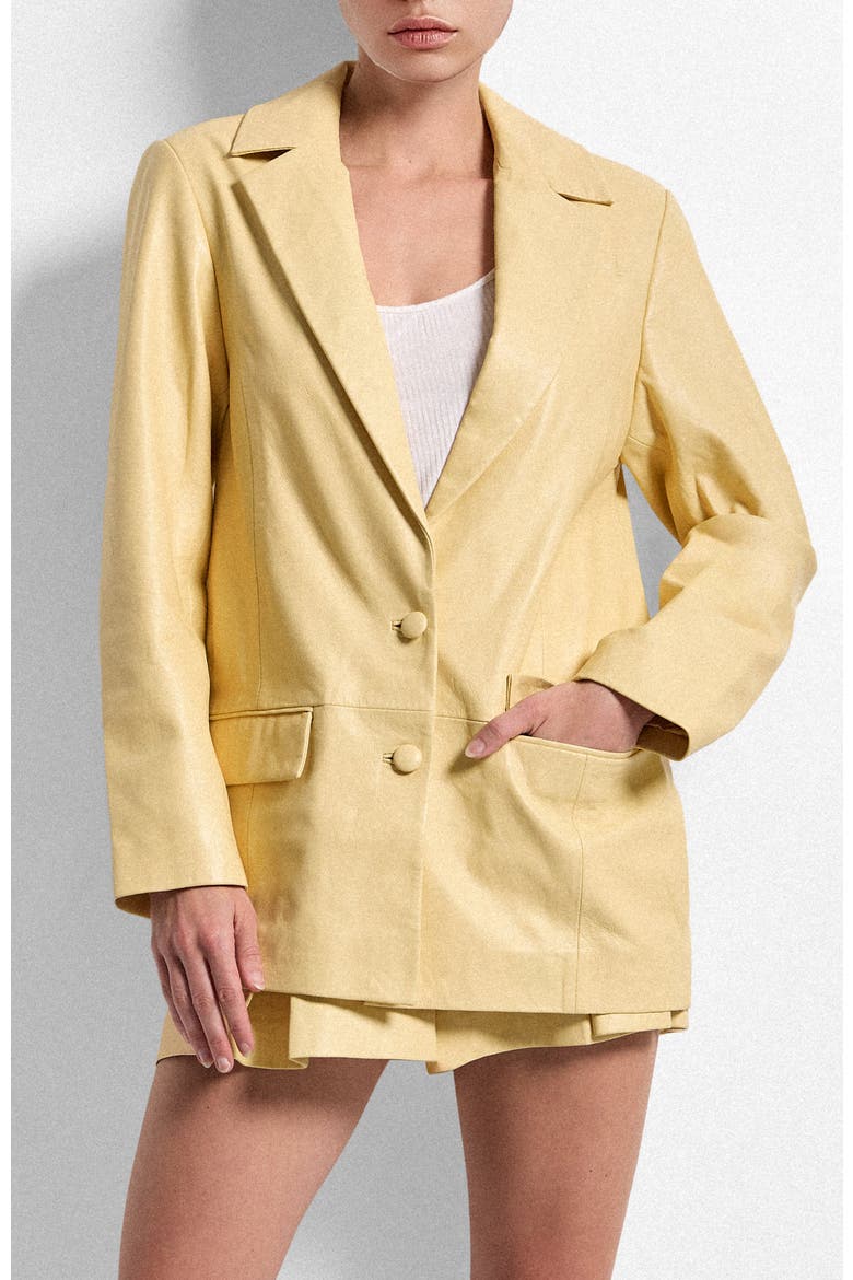 Willow Upcycled Leather Blazer, Alternate, color, MAUVE
