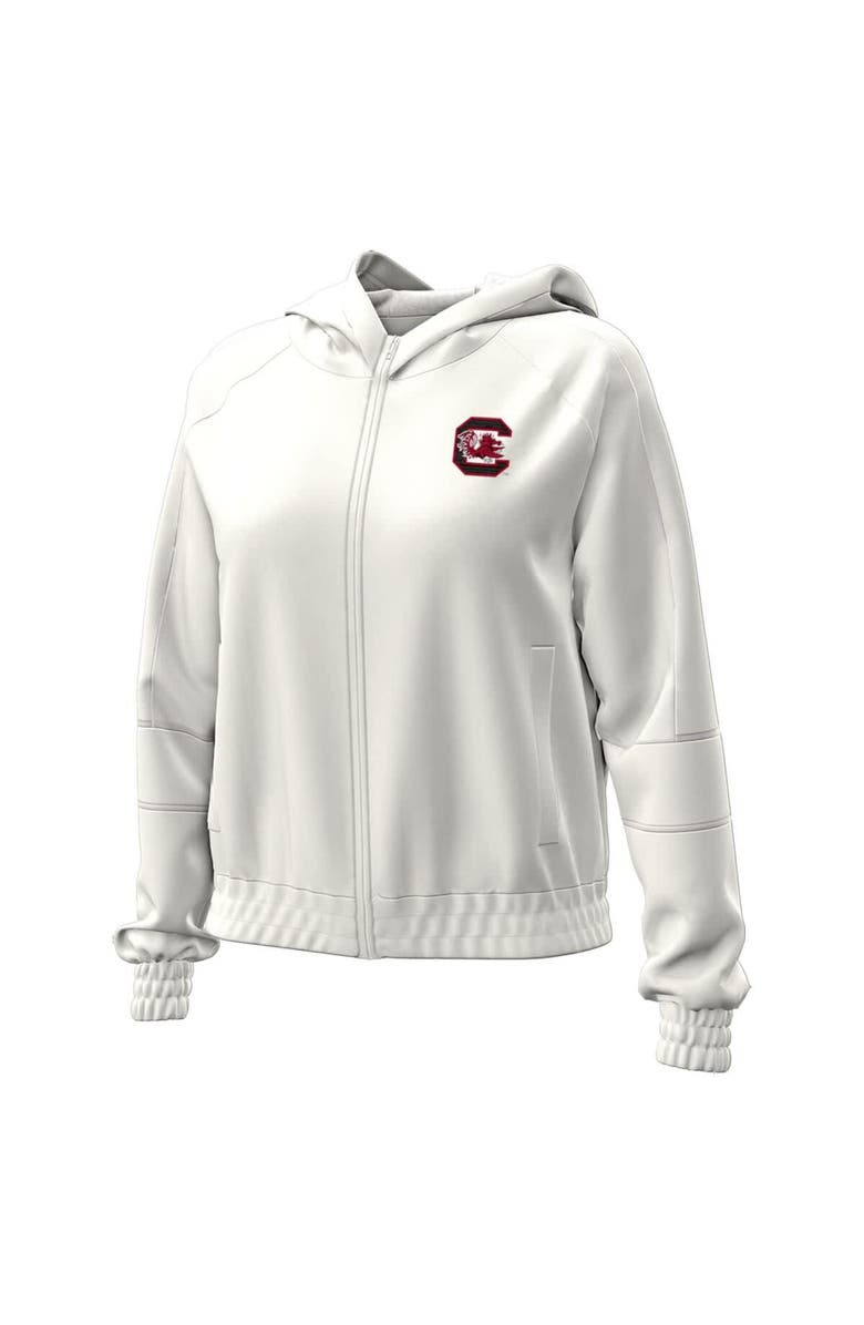 Under Armour Women's Under Armour Natural South Carolina Gamecocks Gameday Rival Fleece Full-Zip Cropped Hoodie, Alternate, color, Natural