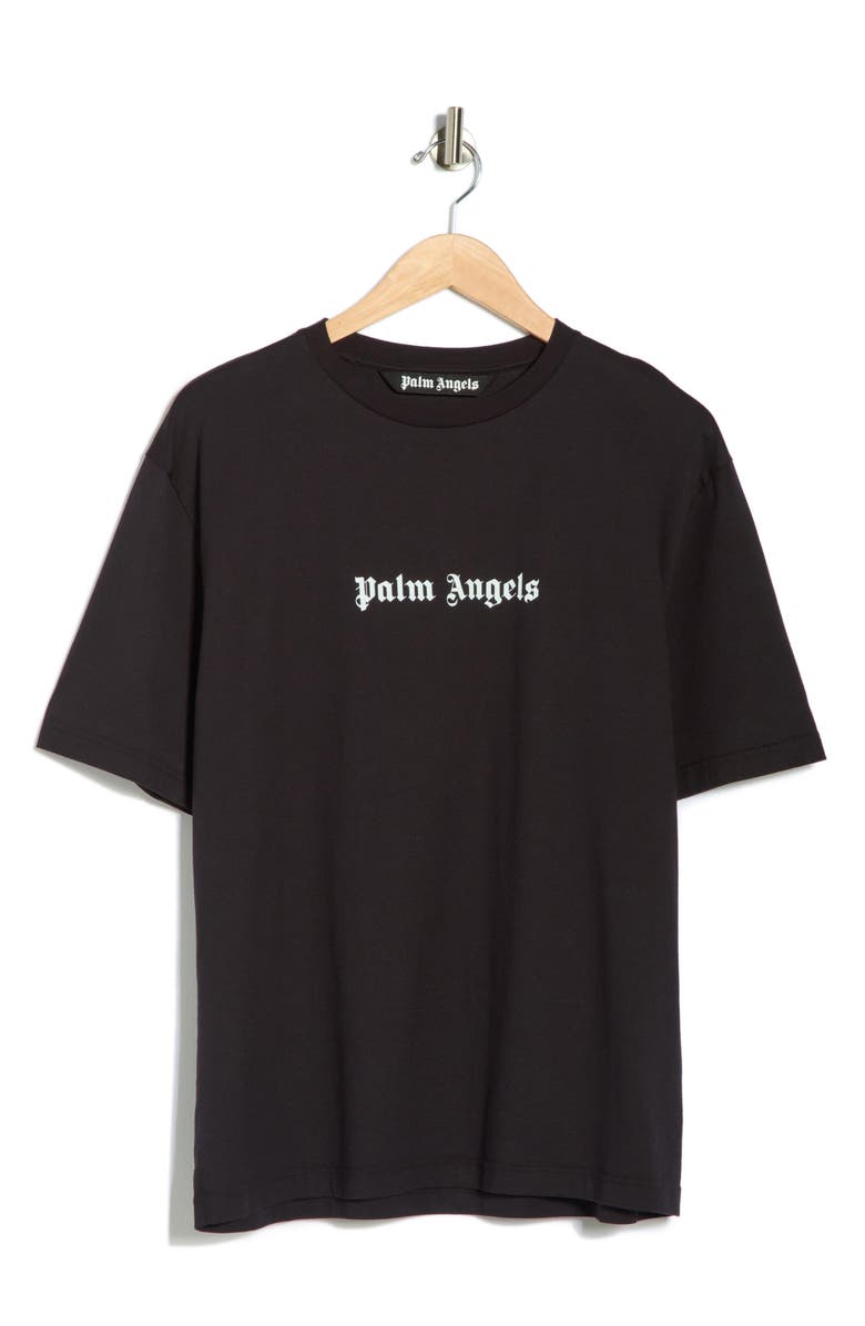 Palm Angels Logo Graphic T-Shirt, Main, color, Black White