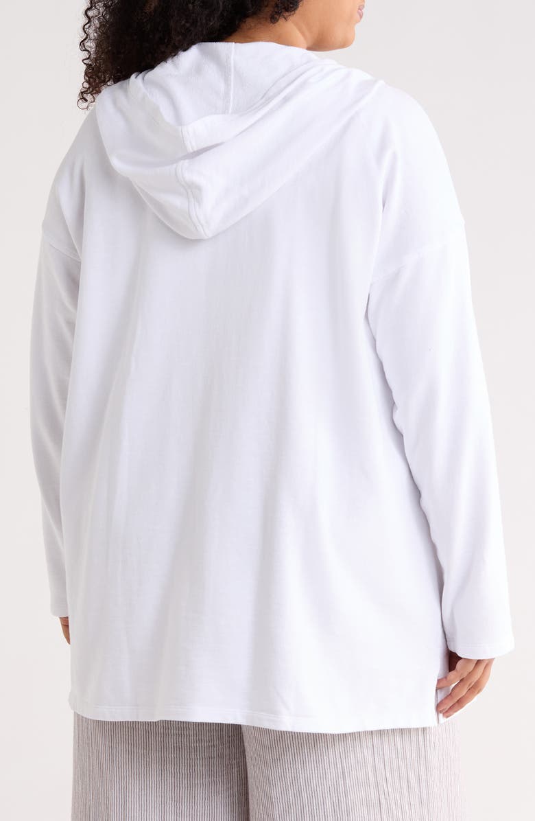 Eileen Fisher Organic Cotton Hooded Jacket, Alternate, color, White