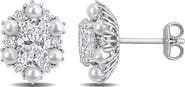DELMAR Cultured Freshwater Pearl Stud Earrings