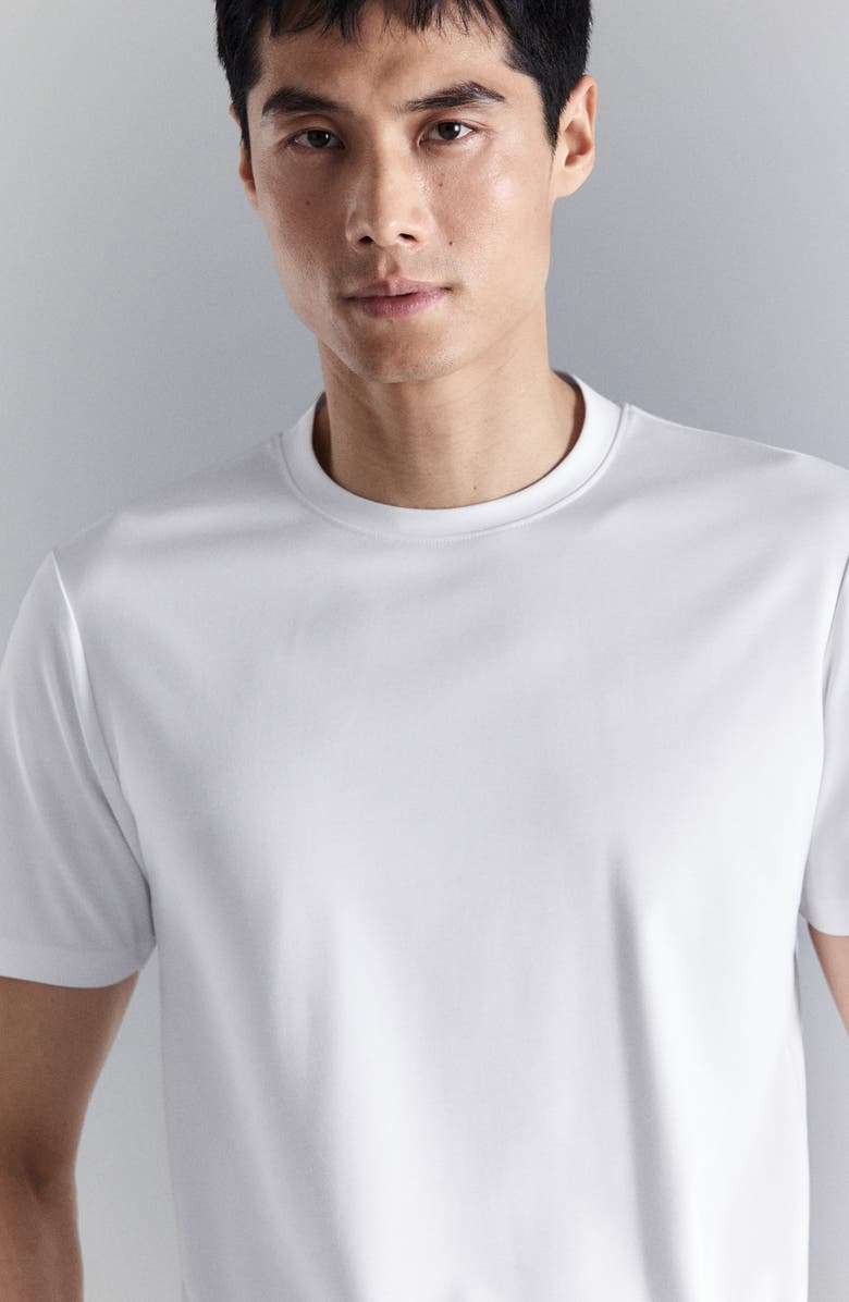 MANGO Slim Fit Comfort Stretch T-Shirt, Alternate, color, White