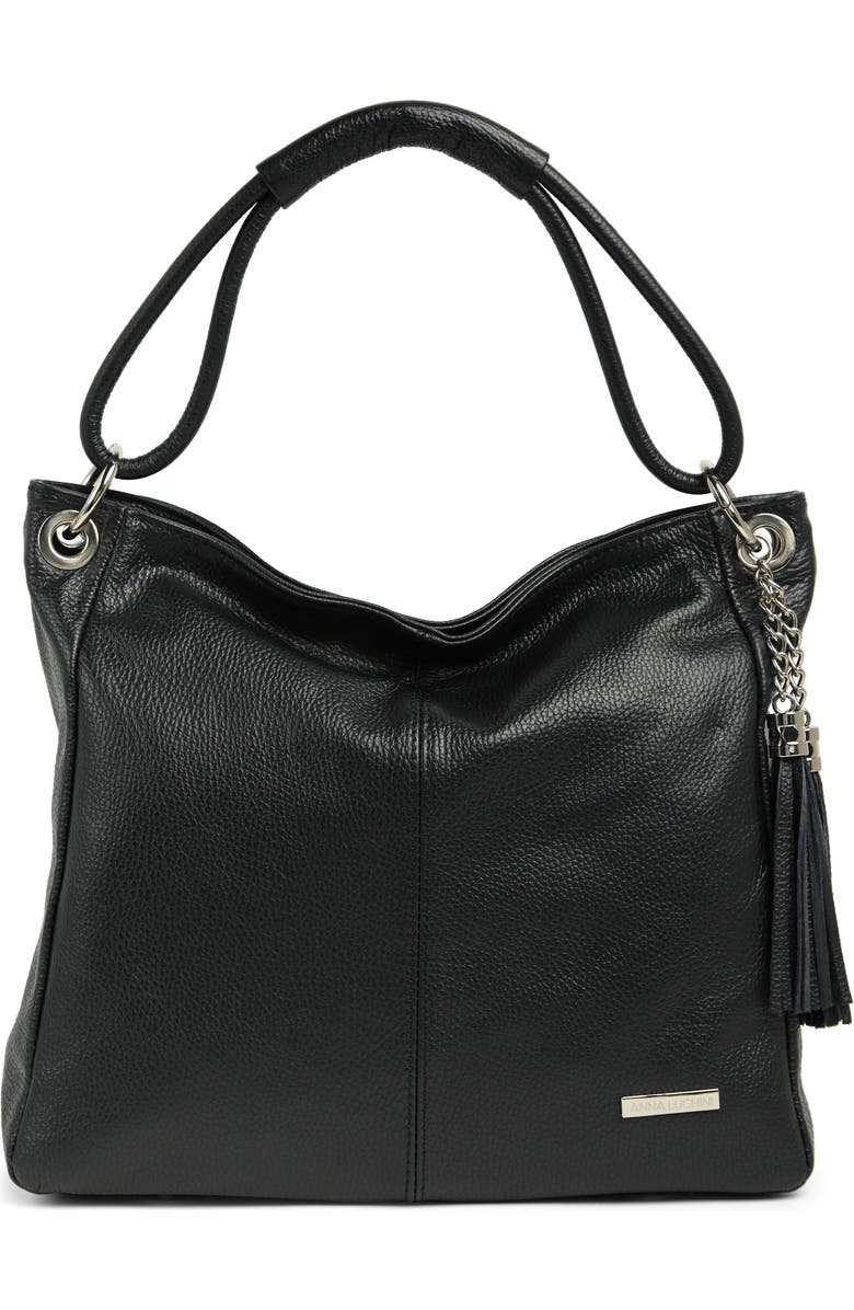 ANNA LUCHINI Leather Top Handle Bag, Main, color,