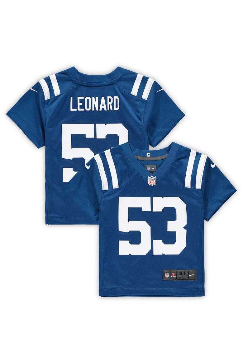 Toddler Nike Shaquille Leonard Royal Indianapolis Colts Game Jersey, Main, color, Royal
