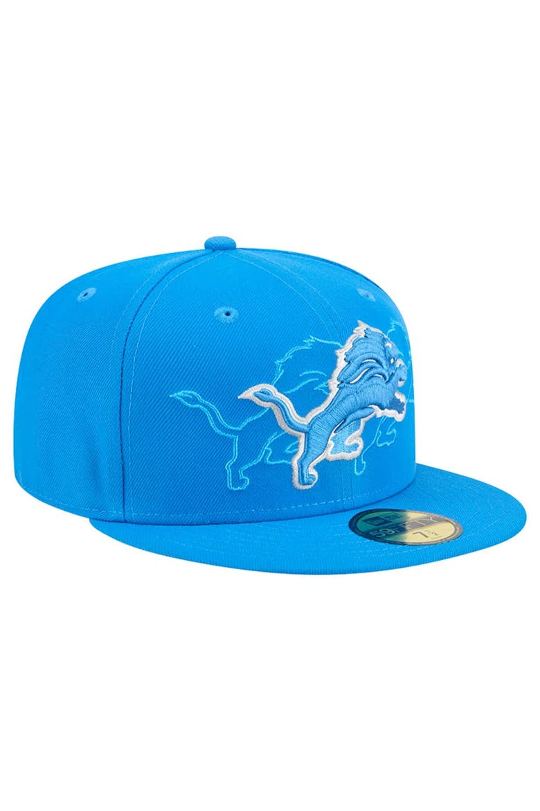 Men's New Era Blue Detroit Lions Tri-Hit 59FIFTY Fitted Hat, Alternate, color, Blue