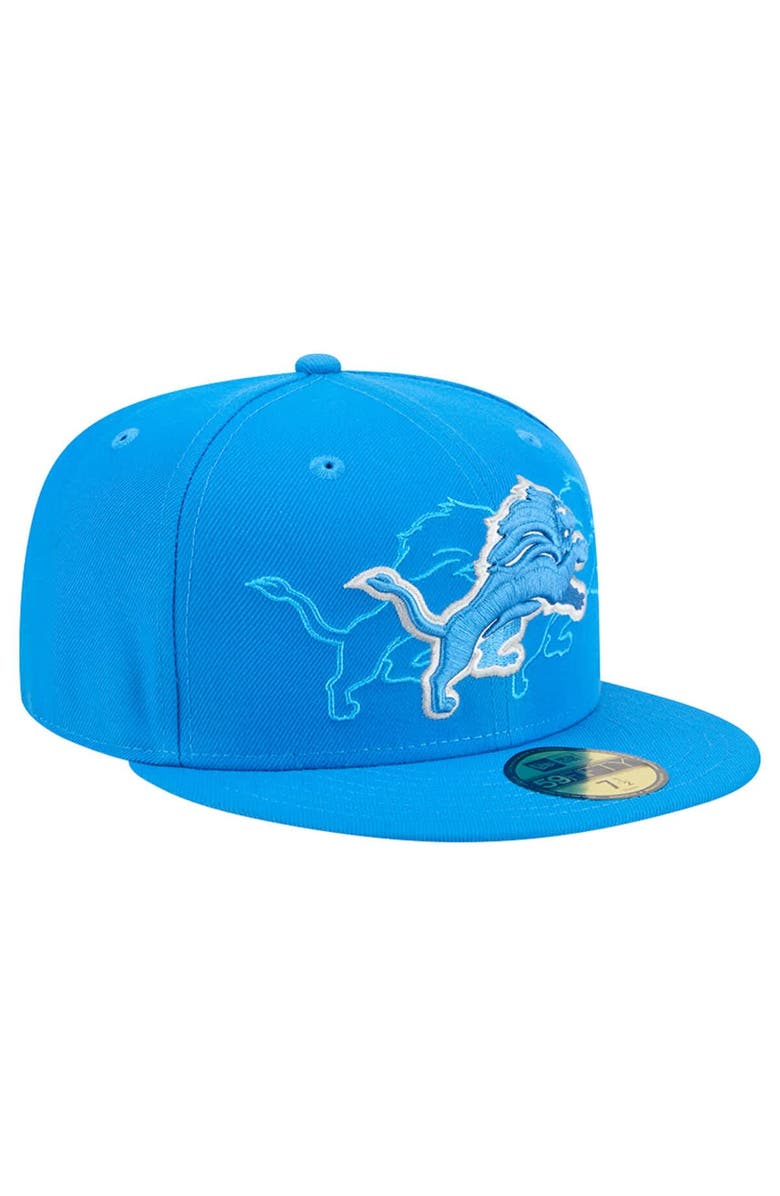 New Era Men's New Era Blue Detroit Lions Tri-Hit 59FIFTY Fitted Hat, Alternate, color, Blue