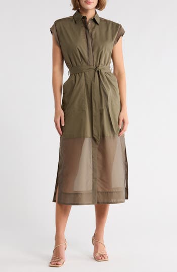 Rag & Bone Vicky Midi Dress In Green