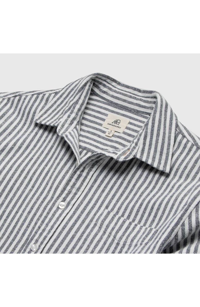Surfside Supply Co. Brian Twill Stripe Shirt, Alternate, color, Navy