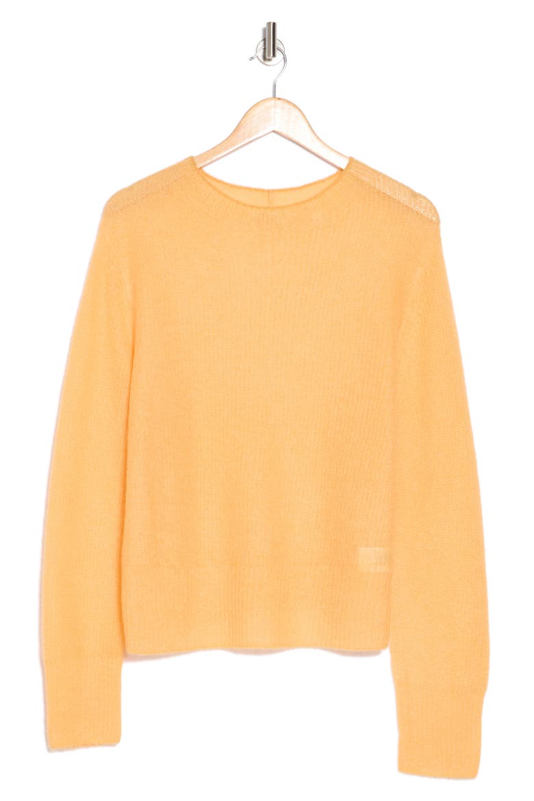 Featherweight Rib Crewneck Sweater, Alternate, color, SUNSET/ TANGELO