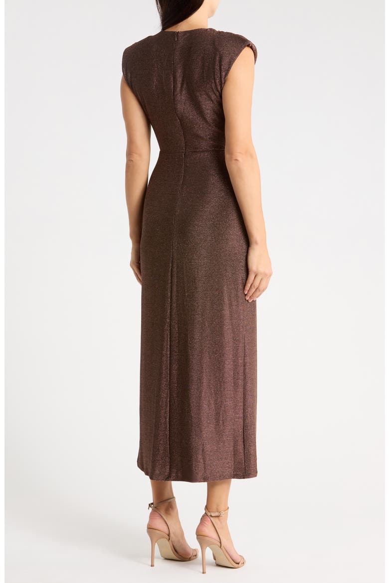 Bit Hardware Metallic Maxi Dress, Alternate, color, CHOCOLATE