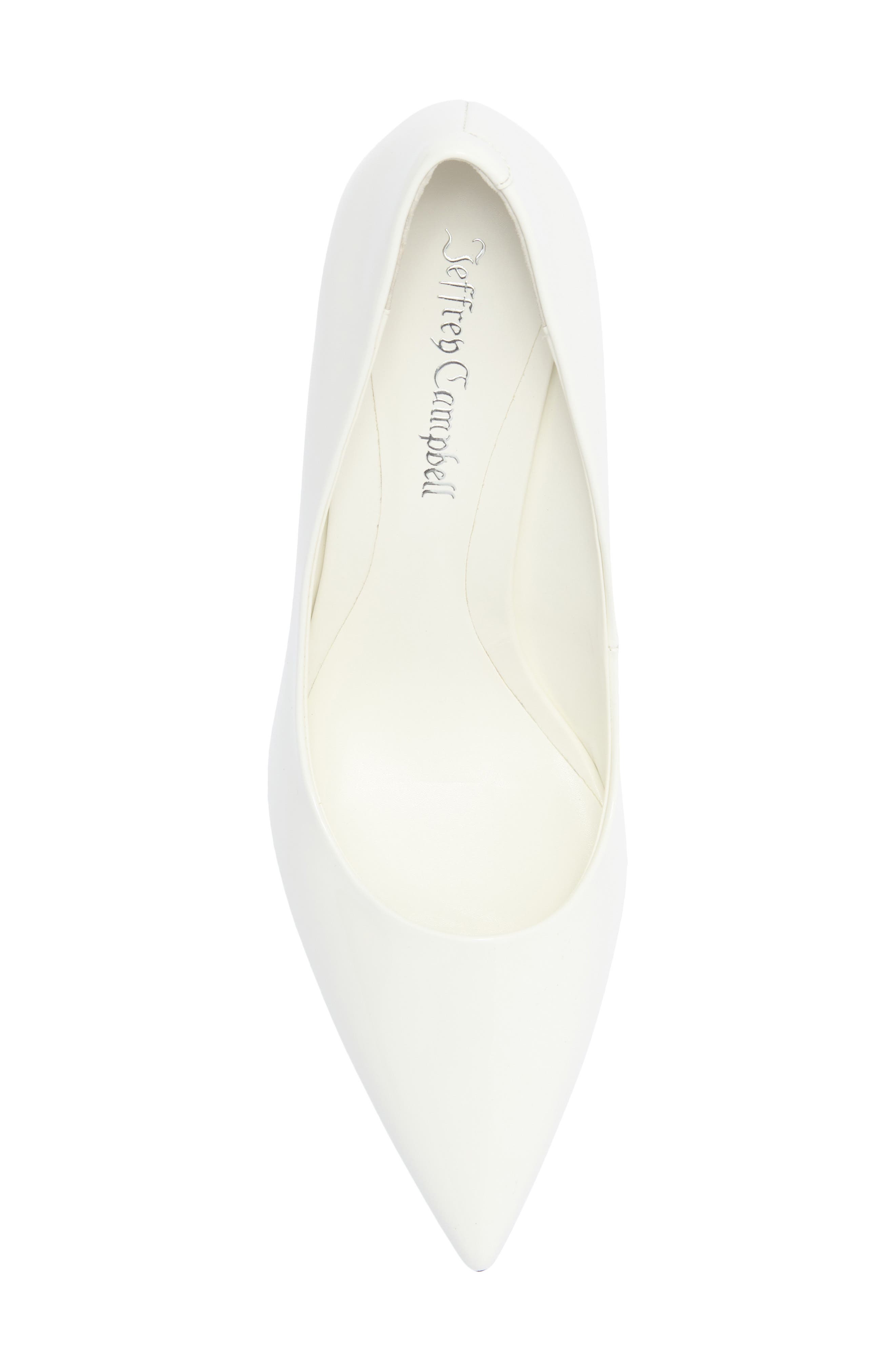 Jeffrey Campbell Nikia Pointed Toe Pump, Alternate, color, White Patent