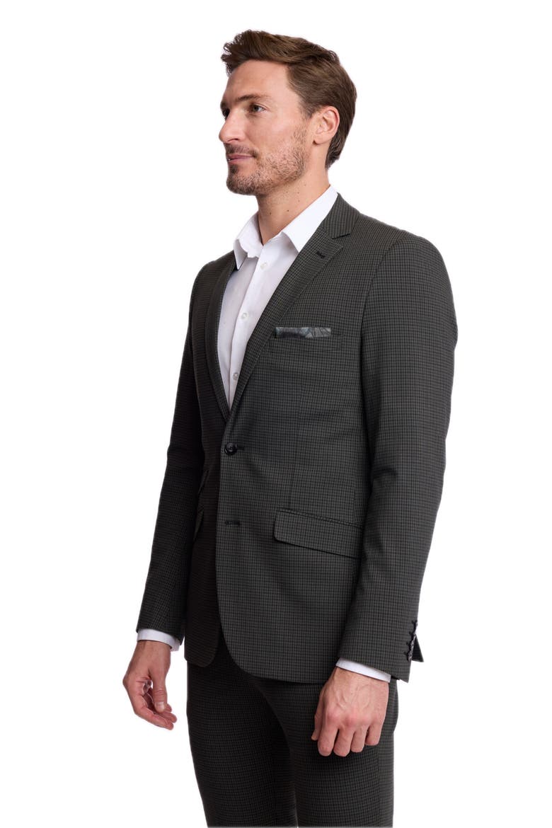 Dover Slim Fit Notch Lapel Suit Jacket, Alternate, color, GREEN NAVY BLACK GINGHAM