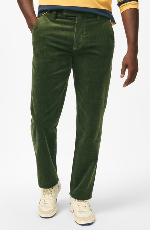 Flat Front Corduroy Pants