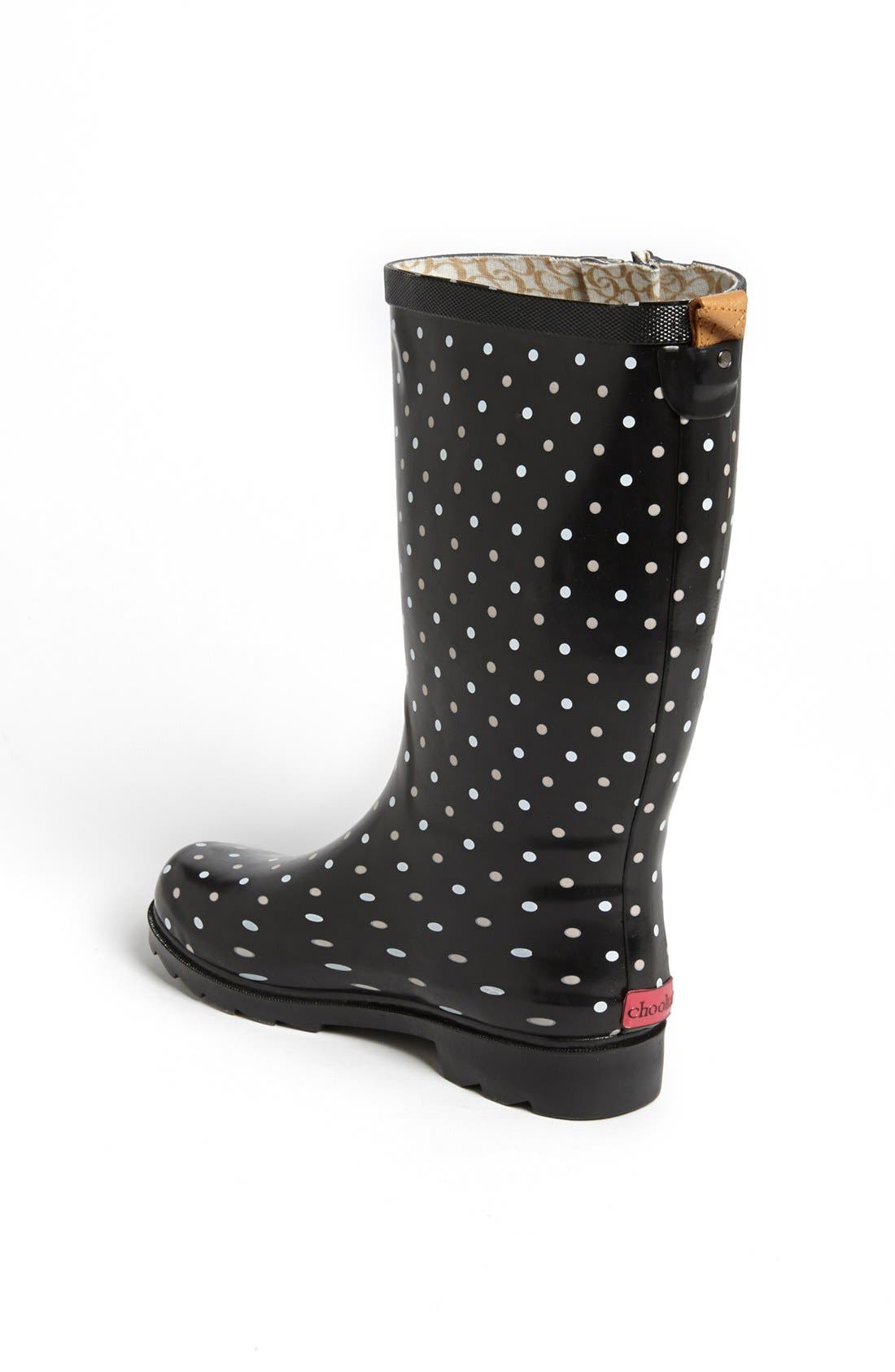 Chooka 'Classical Dot' Rain Boot, Alternate, color, 