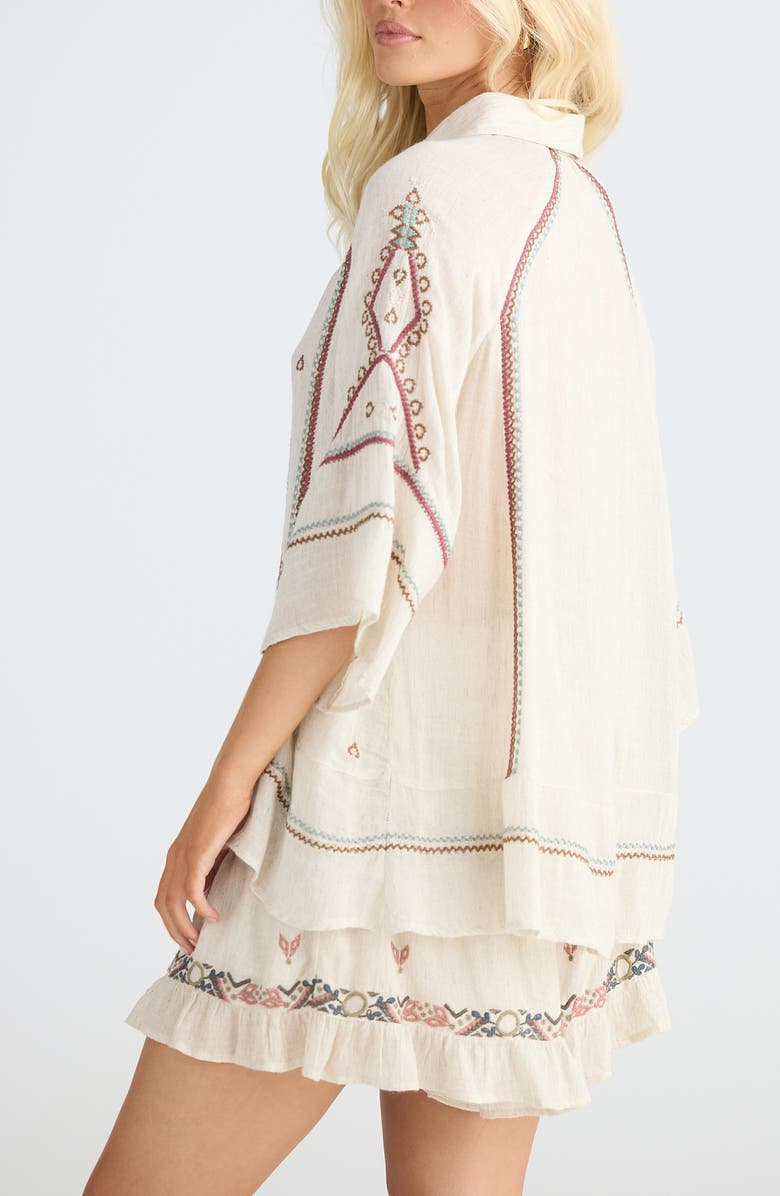 Talisman the Label Ithika Embroidered Shirt, Alternate, color, Light Natural