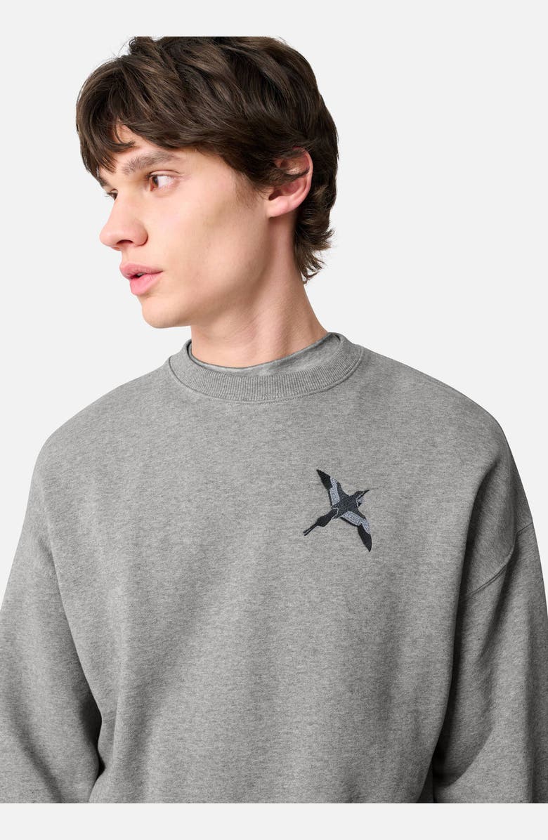 Axel Arigato Micro Bee Bird Sweatshirt, Alternate, color, Grey Melange