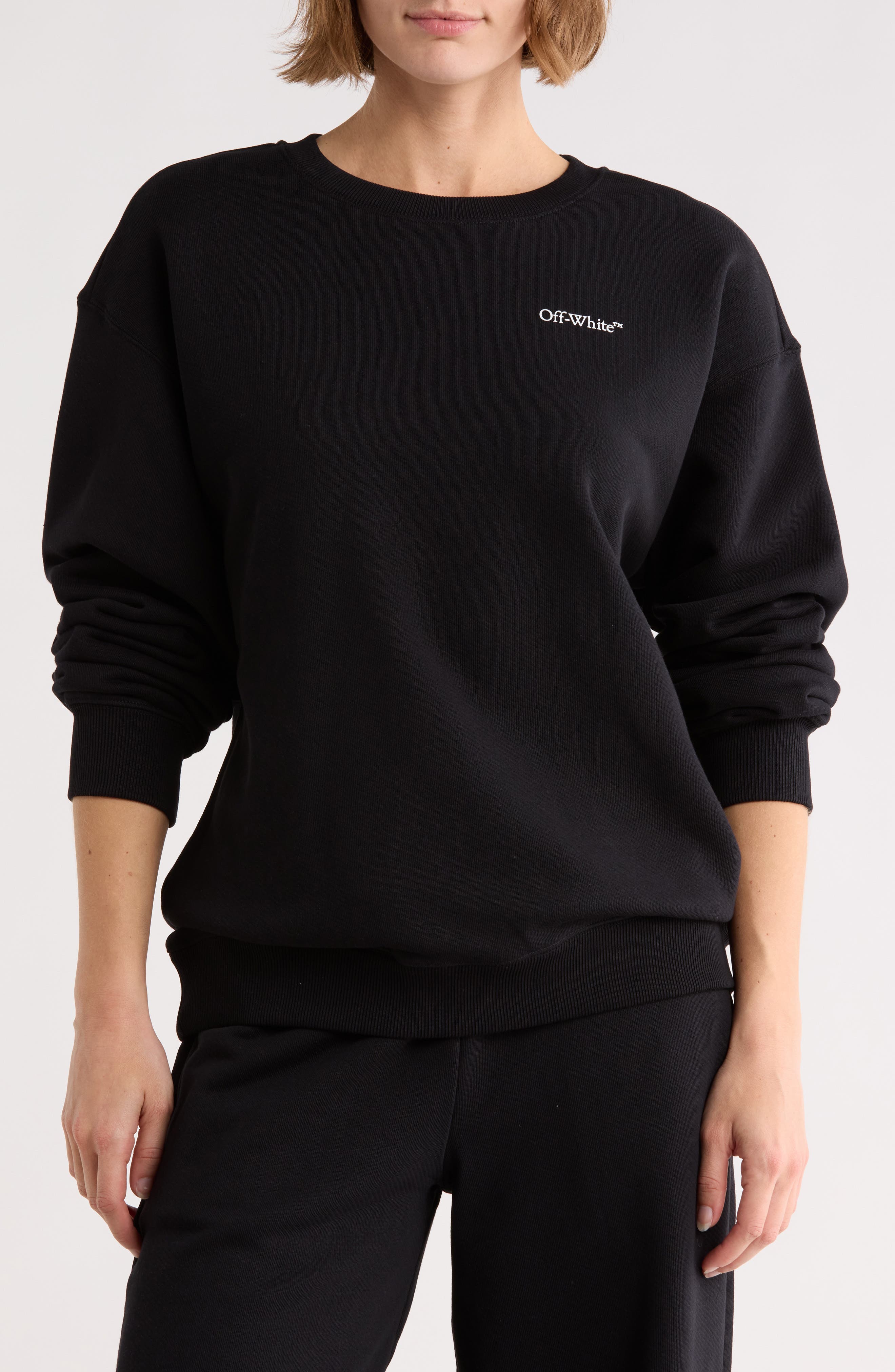 Off-White Embroidered Crewneck Sweatshirt