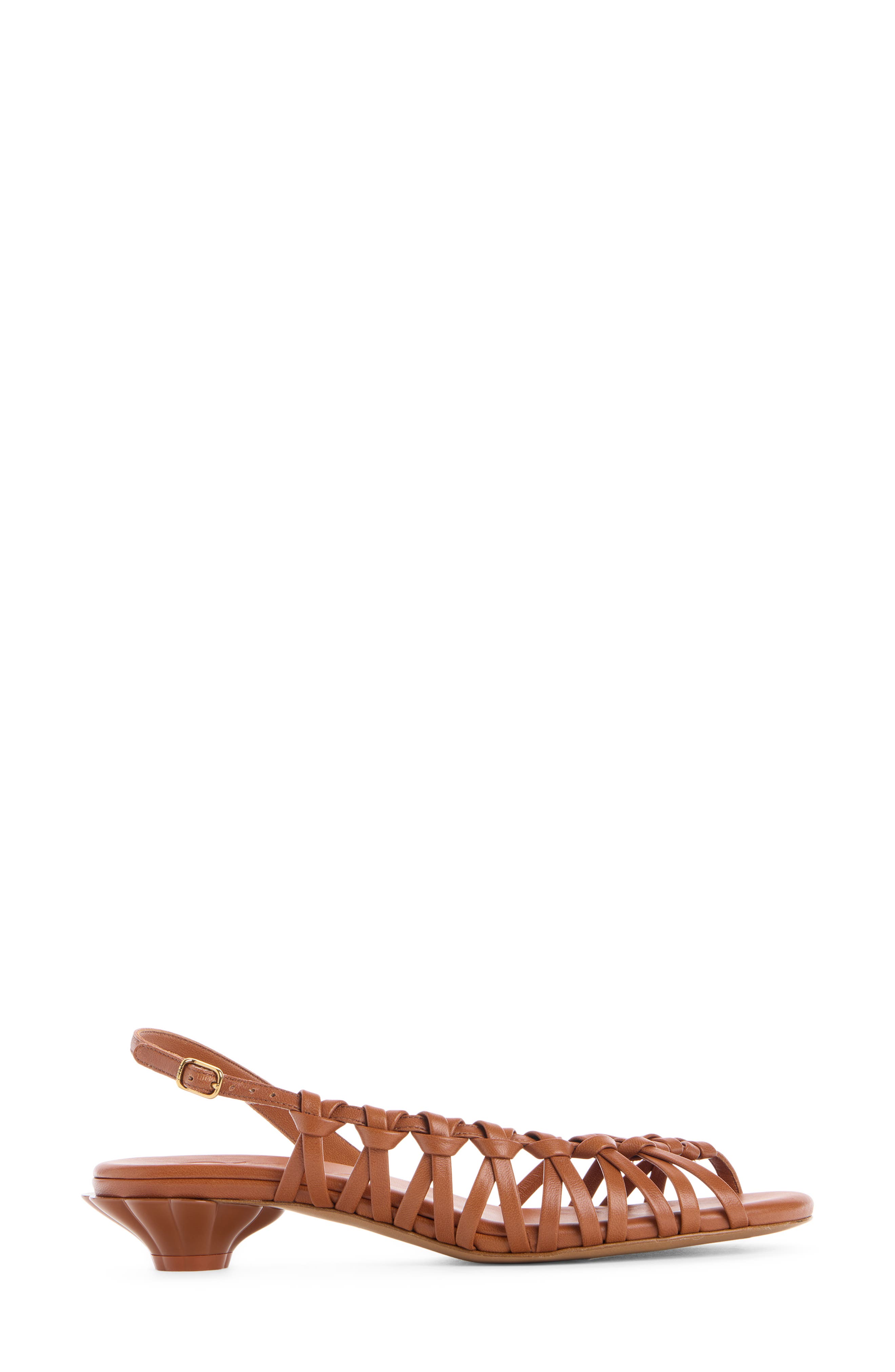 Chloé Estra Woven Slingback Sandal, Alternate, color, Terracotta Brown