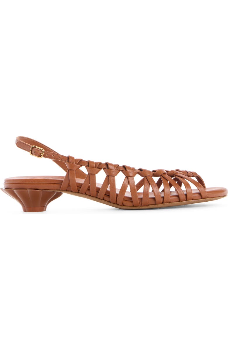 Chloé Estra Woven Slingback Sandal, Alternate, color, Terracotta Brown