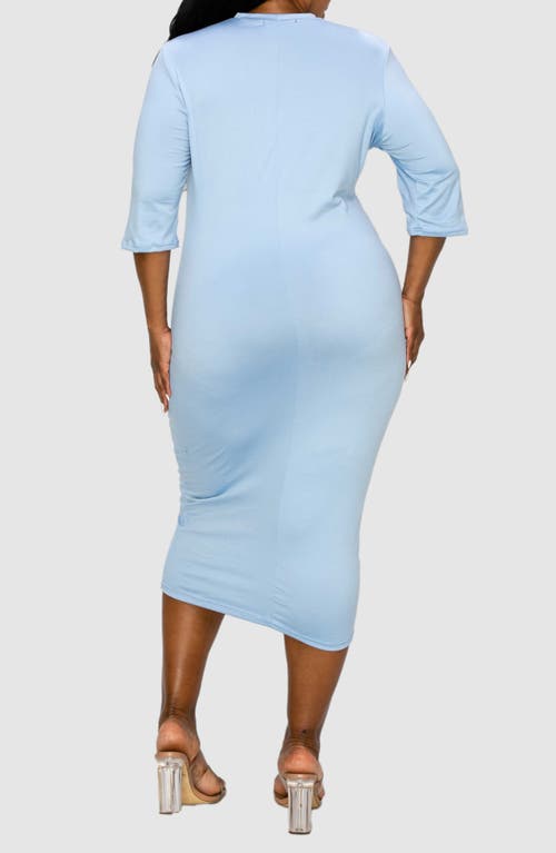 L I V D Mona Midi Dress In Sky Blue