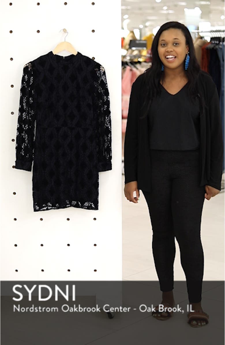 Puff Sleeve Chenille Lace Dress, sales video thumbnail