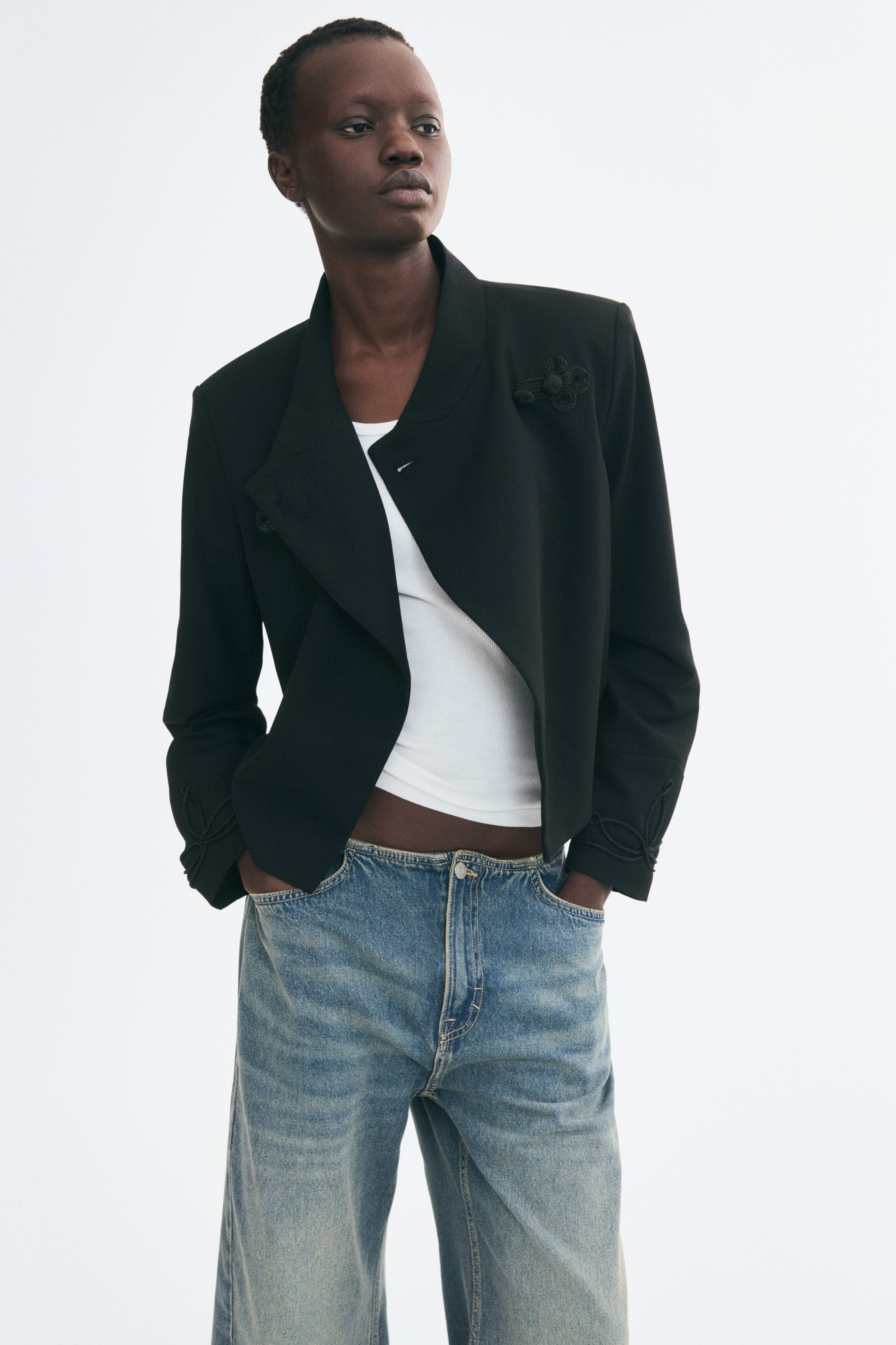H&M Short Rope-detail Jacket (Women) | Nordstrom