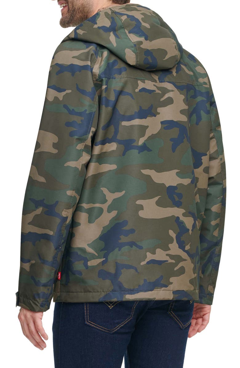 Levi's<sup>®</sup> Performance Rain Slick Hooded Jacket, Alternate, color, Camouflage