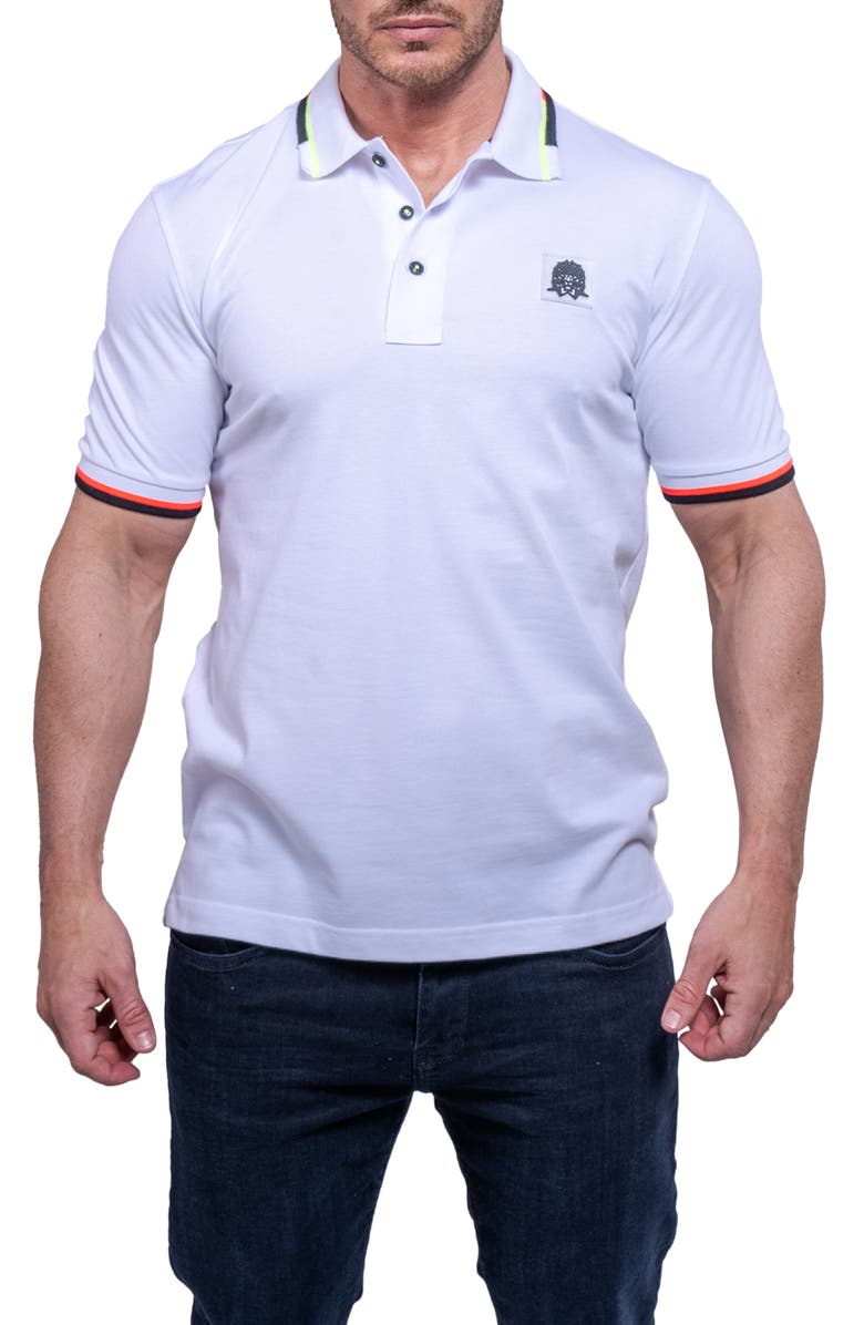 Maceoo Tipemb38 White Piqué Polo, Main, color, White