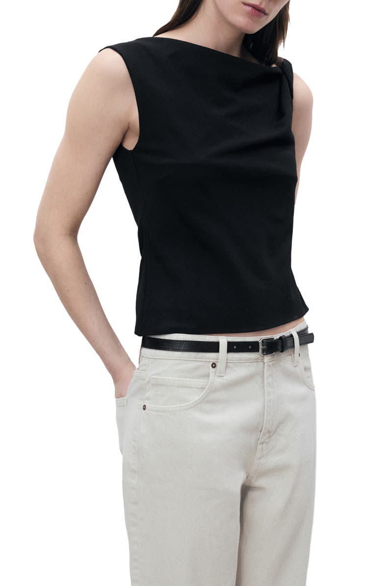 MANGO Asymmetric Drape Top, Alternate, color, 