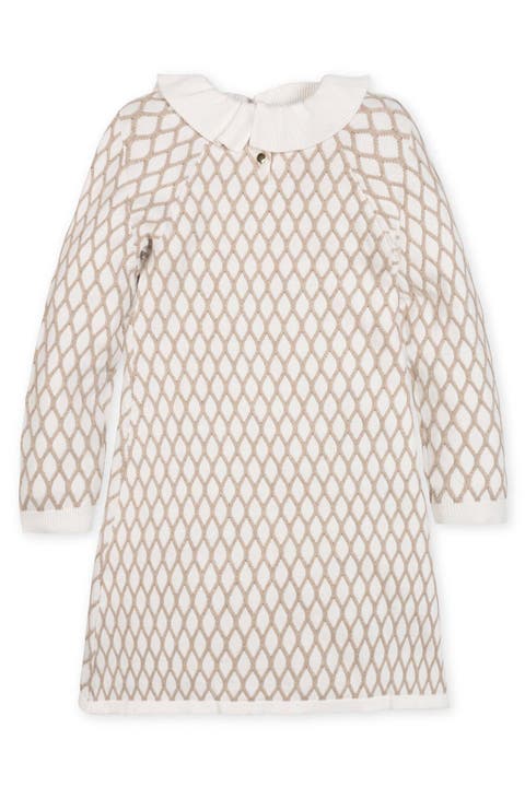 Baby Organic Cotton Ruffle Collar Sweater Dress
