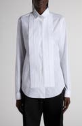 TOM FORD Pleated Bib Cotton Twill Shirt