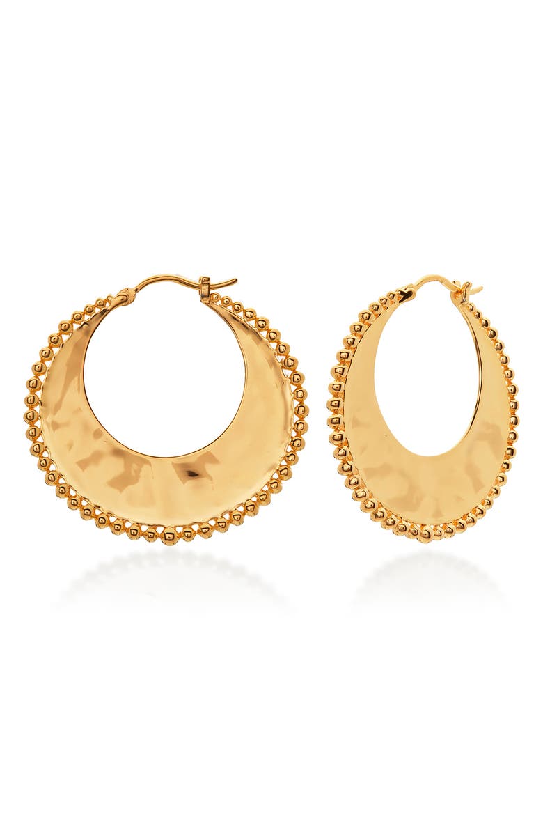 Monica Vinader Deia Beaded Hoop Earrings, Main, color,