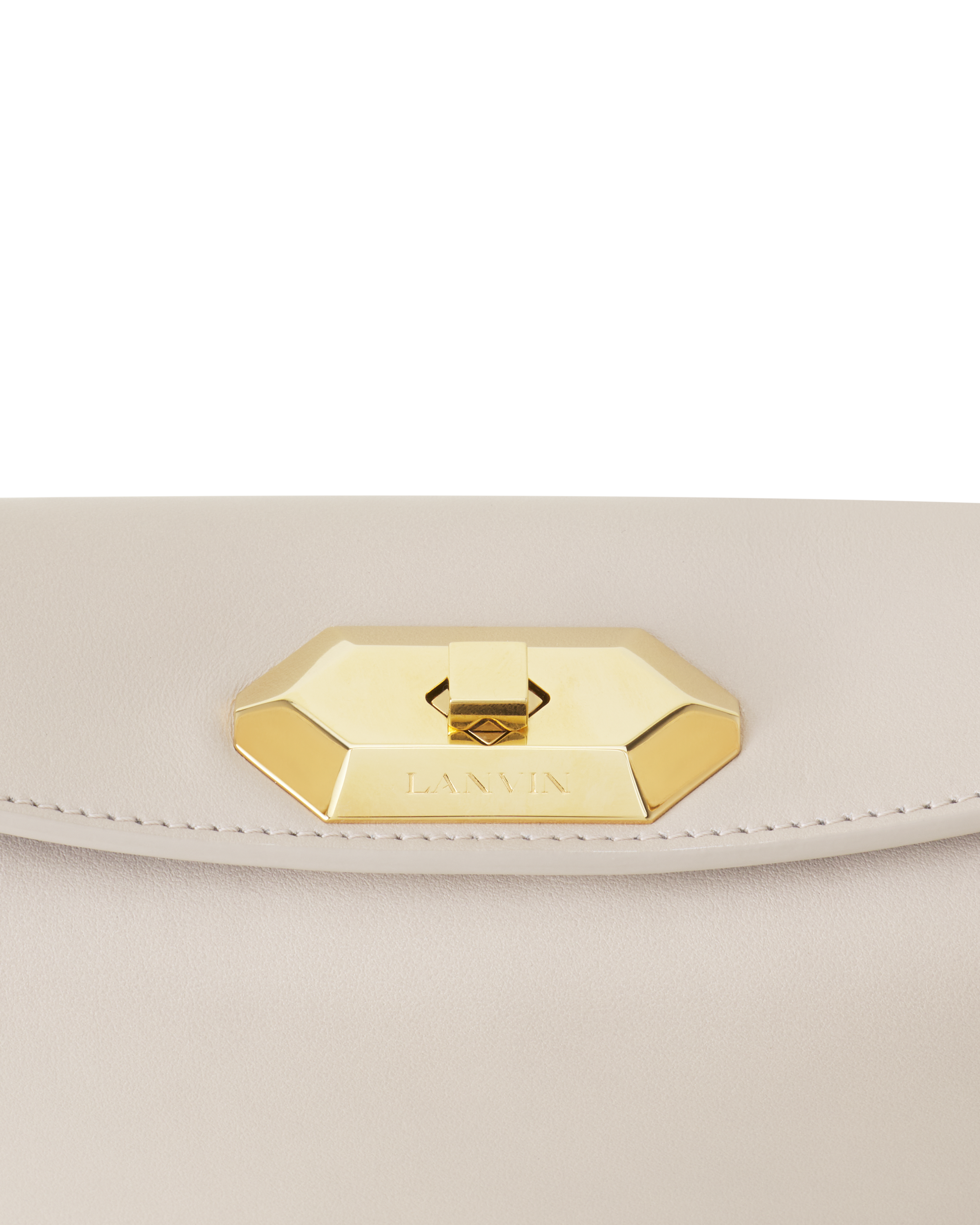 Lanvin Compagnon Small Asymmetrical Bag In Leather Lanvin, Alternate, color, Beige