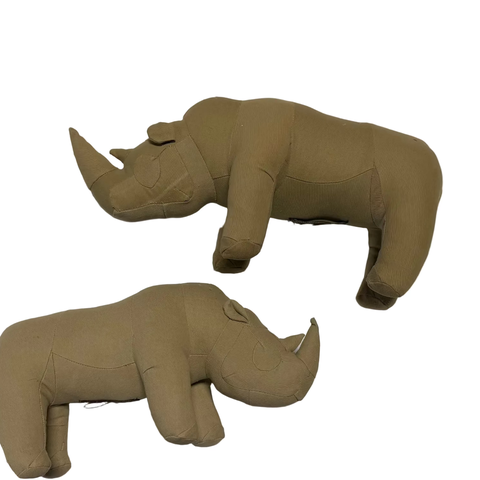 Vintage Fabric Stuffed Rhinoceros