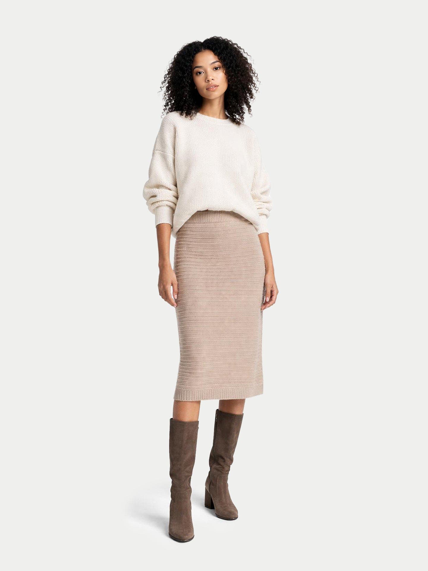 Cashmere Sheath Skirt - image 4
