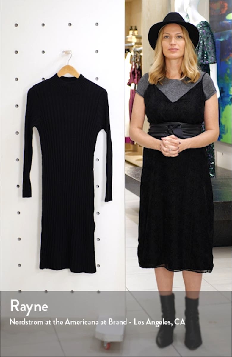 Ribbed Long Sleeve Sweater Dress, sales video thumbnail