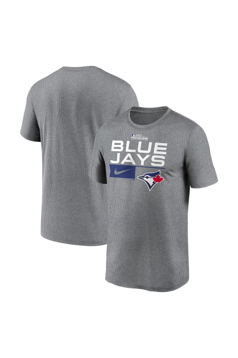Men's Nike  Heather Charcoal Toronto Blue Jays 2023 Postseason Legend Performance T-Shirt, Main, color, Heather Charcoal
