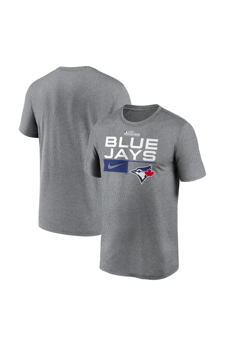 Nike Men's Nike Heather Charcoal Toronto Blue Jays 2023 Postseason Legend Performance T-Shirt, Main, color,