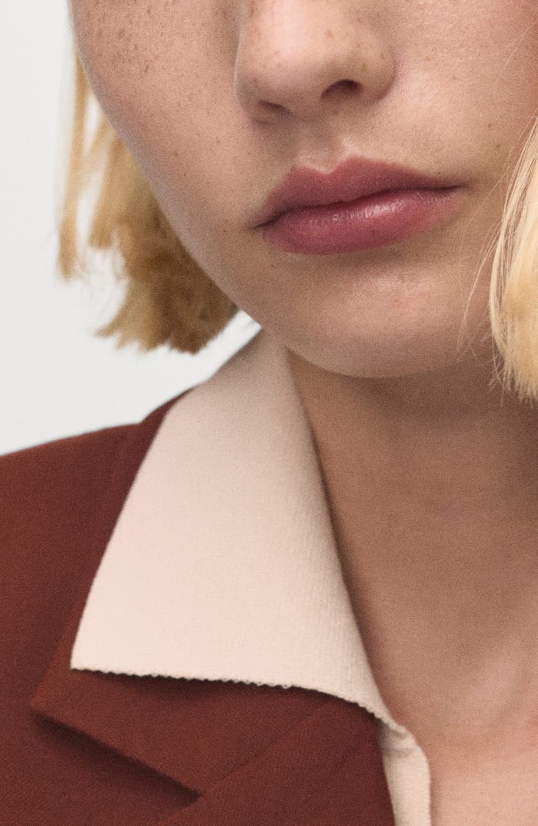 MANGO One-Button Suit Blazer, Alternate, color, Burnt Orange