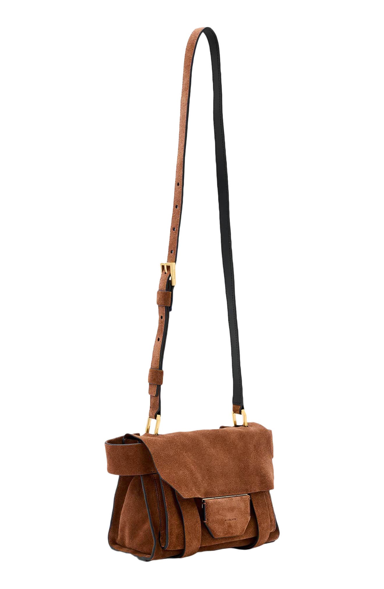 Mini Ursa Suede Crossbody Bag, Alternate, color, COGNAC BROWN