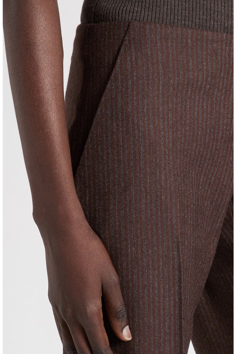 Striped Wool Cigarette Trousers, Alternate, color, CEDAR