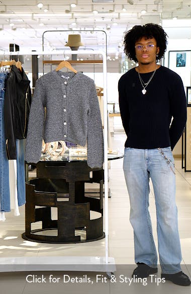 MANGO Metallic Cotton Blend Cardigan Nordstrom