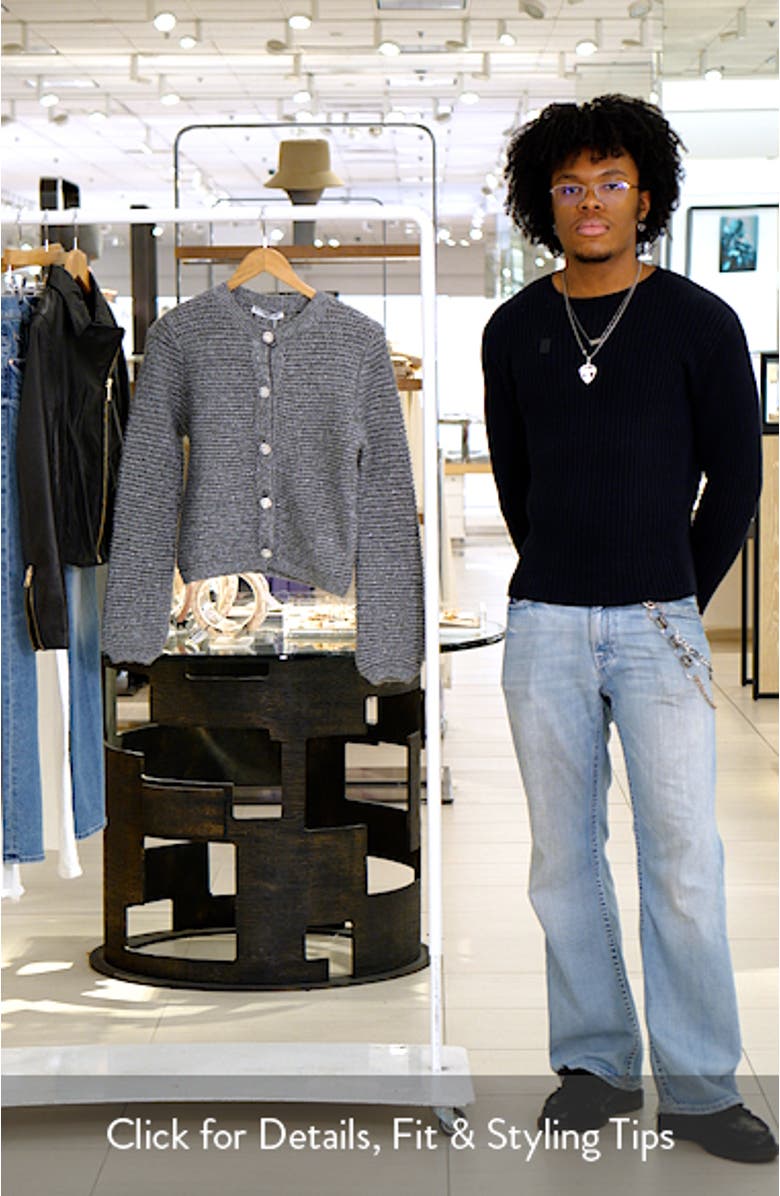 Metallic Cotton Blend Cardigan, sales video thumbnail