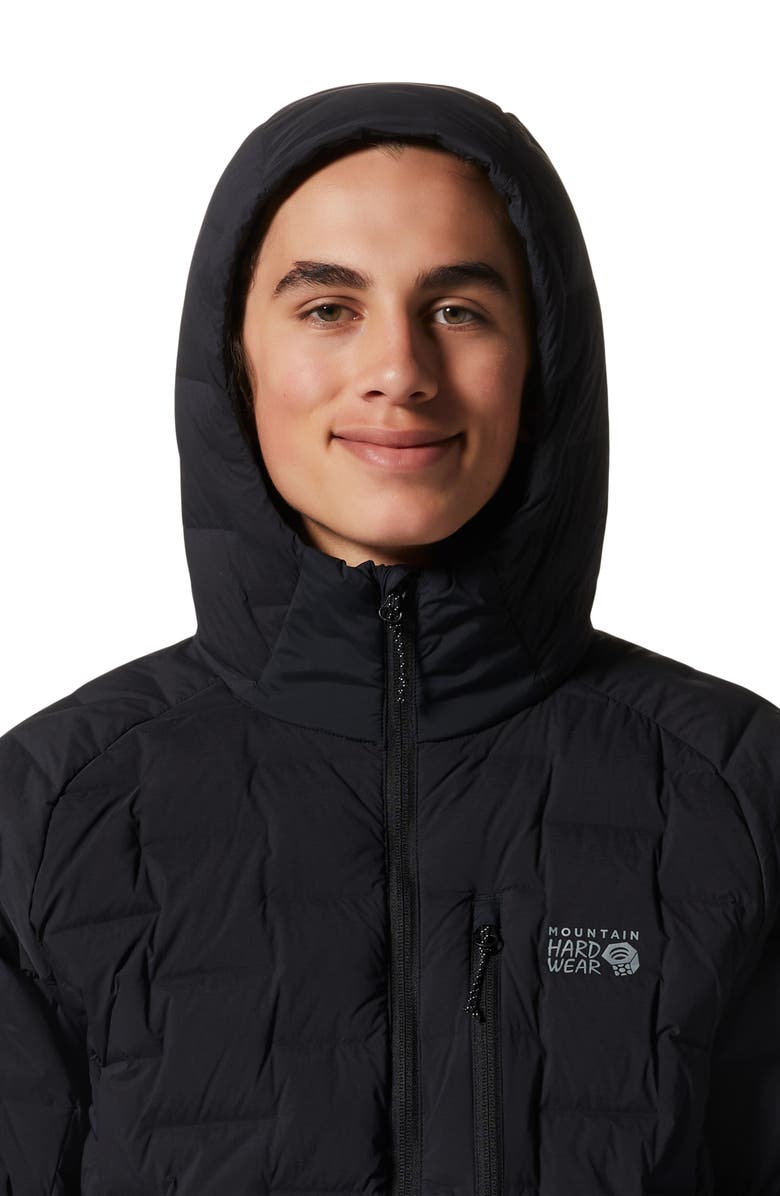 Mountain Hardwear Stretchdown<sup>™</sup> 700 Fill Power Down Hooded Jacket, Alternate, color, Black