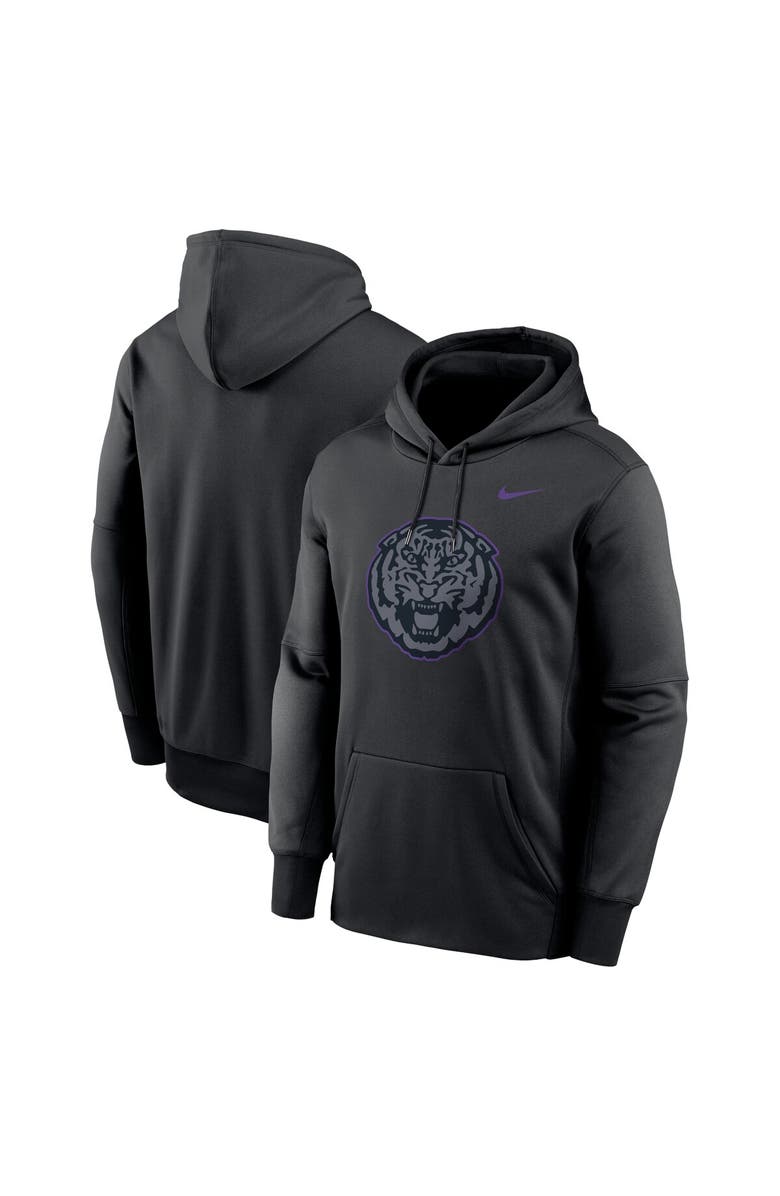 Nike Men's Nike Black LSU Tigers Color Pop Performance Fleece Pullover Hoodie, Main, color, 