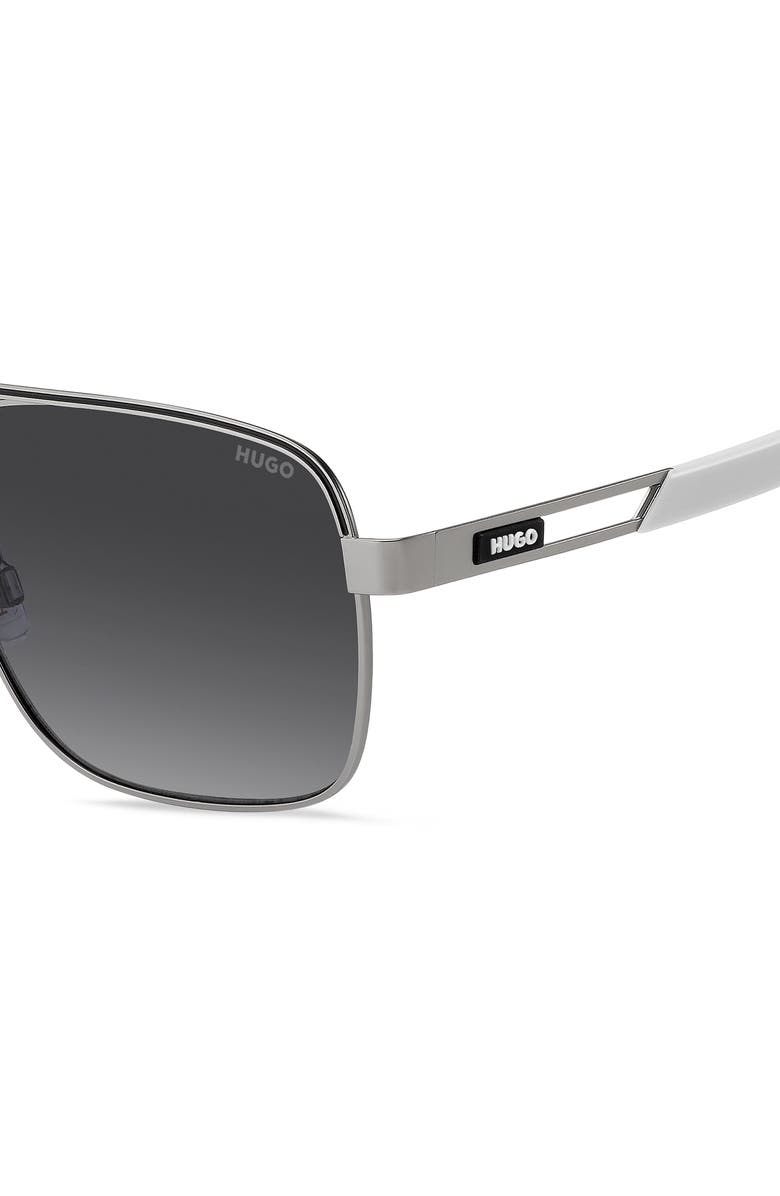 BOSS 57mm Square Sunglasses, Alternate, color, Matte Ruthenium/ Dark Grey Sf