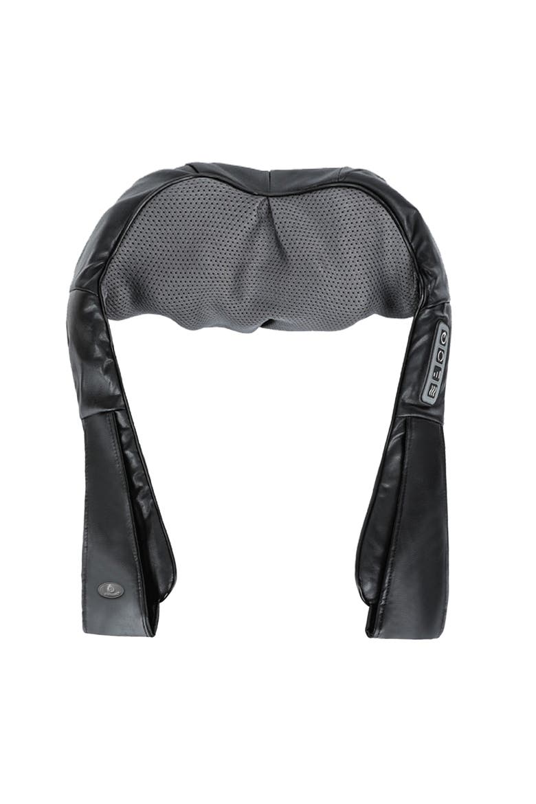 3D Shiatsu Heating Back and Neck Massager, Main, color, Black