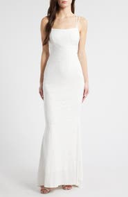 Jump Apparel Rhinestone Strappy Gown