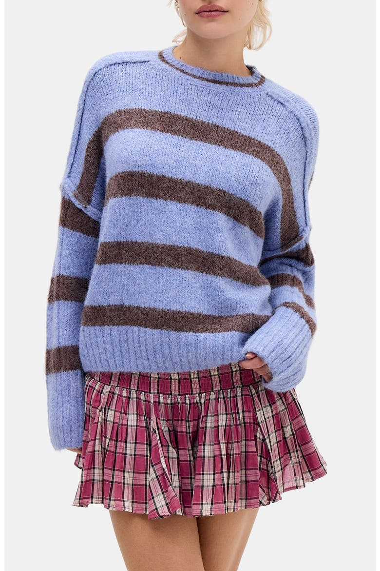 Oslo Stripe Crewneck Sweater, Main, color, BLUE STRIPE