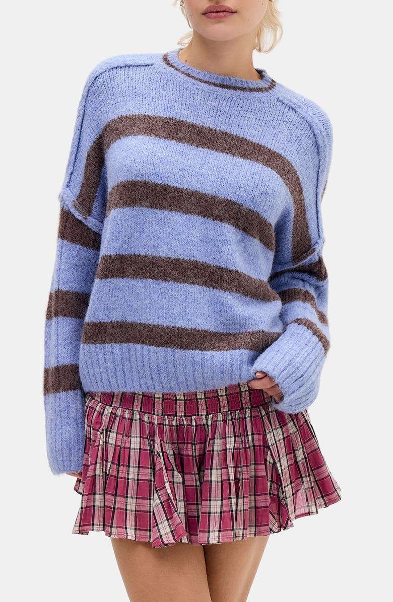 BDG Urban Outfitters Oslo Stripe Crewneck Sweater, Main, color, Blue Stripe